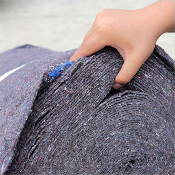 Highway Maintenance Furniture Packaging Greenhouse Thermal Insulation Mattress Recycled Grey Polyester Black Heart Cotton Staple Filament Needle-Punched Felt