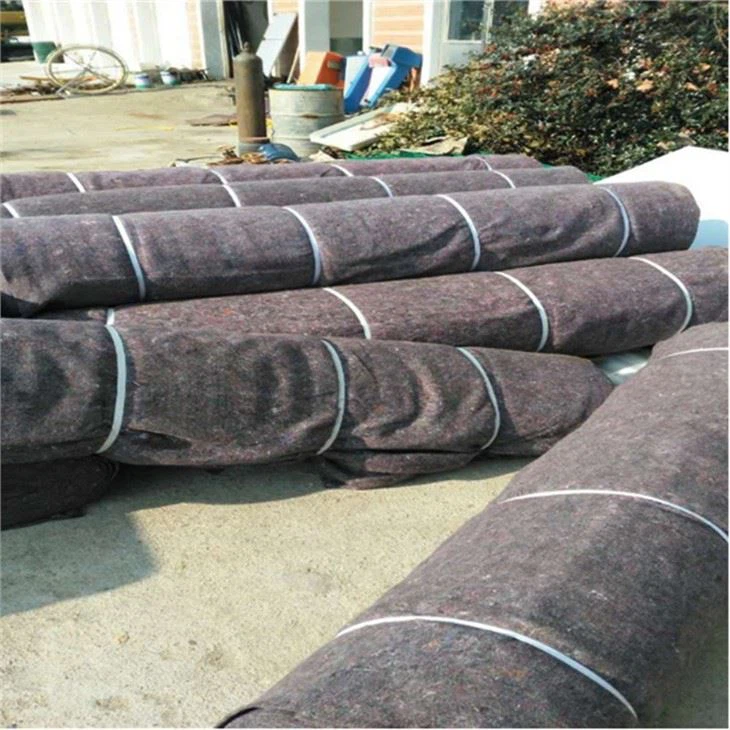 Highway Maintenance Furniture Packaging Greenhouse Thermal Insulation Mattress Recycled Grey Polyester Black Heart Cotton Staple Filament Needle-Punched Felt